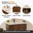 30Inch Walnut Folding Wall Cabinet With Creamic Sink– Patented 1-Minute Install, Space-Saving & Easy Assemble,Modern Style-96944570