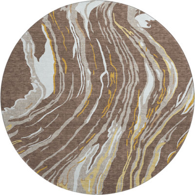 Premium Machine Washable Cortes AMF1037 Swirls Rug