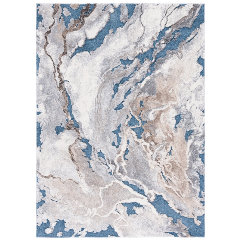 Amelia-Rae Cyrus Shag Performance Abstract Rug, Rectangle 8' x 10'