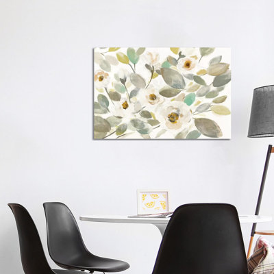 Blooming Branches II On White by Silvia Vassileva - Wrapped Canvas Painting