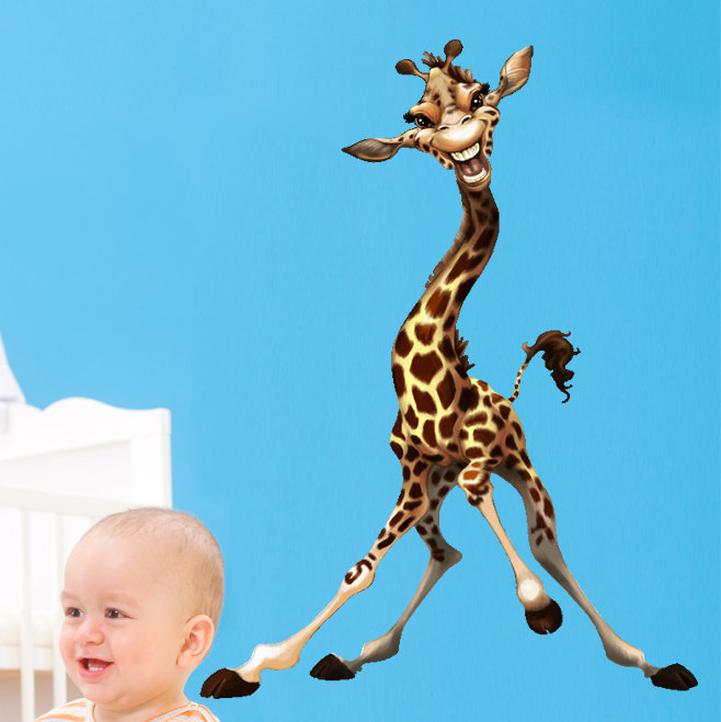 Animals Non-Wall Damaging Wall Decal, 60" H x 45" W