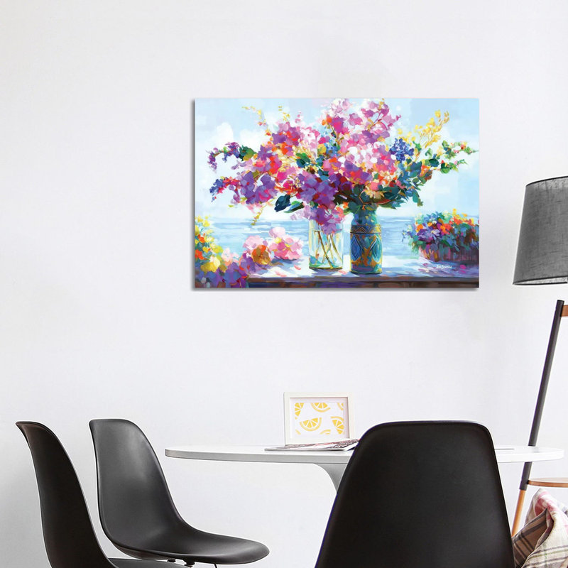 Blossoms Amidst The Ocean Breeze 1 Piece Wall Art on Canvas, 101.6 cm H x 66.04 cm W, Wrapped Canvas