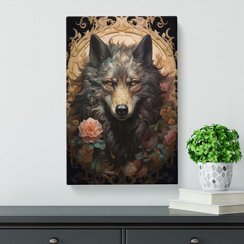 Wolf Baroque - Print, 50cm H x 35cm W x 3cm D