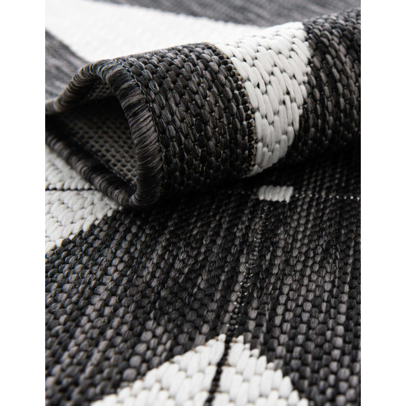 Tapis intérieur / extérieur d'extérieur moderne, Rectangle 4 pi 1 po x 6 pi 1 po