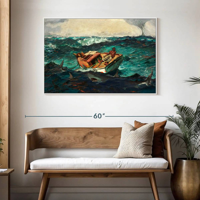 Le Gulf Stream 1899, Cadre flottant blanc, 46 po x 31 po