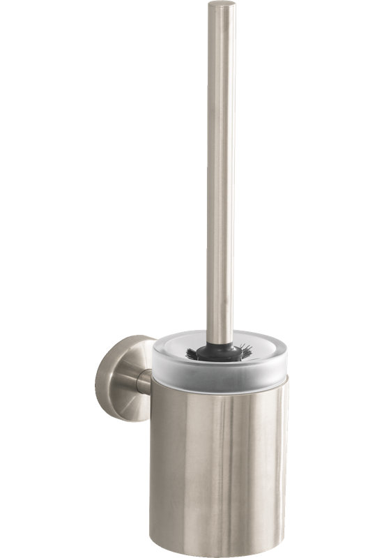 Porte-brosse de toilette mural en métal 15,25 po Logis, Nickel brossé