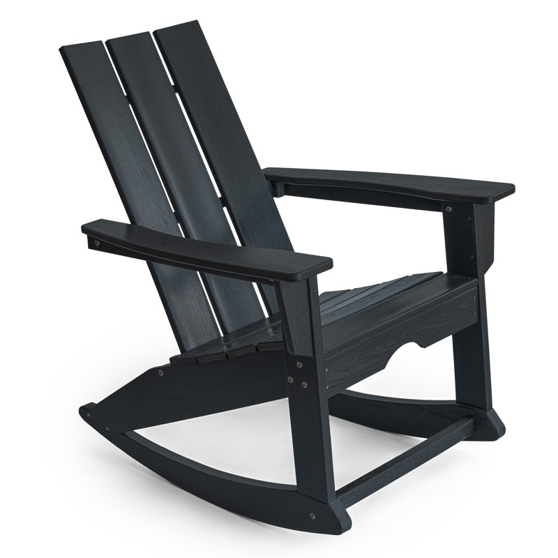 Kacyn All-weather Resistant Hdpe Plastic Oversize Rocking Adirondack Chair