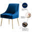 Chaise d'appoint en velours 21,25 po Khivi-834830313