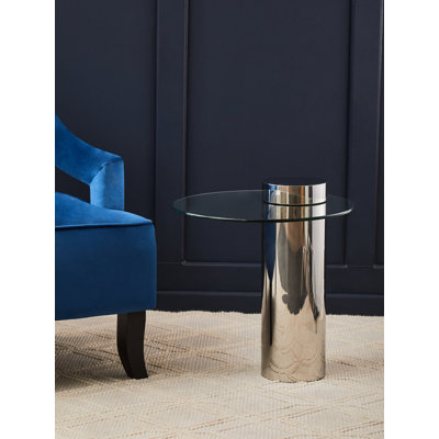 Bhodi Glass Top End Table