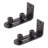 LAZ Black Steel Guide Barn Door Guide Wall Guide With Bottom Adjustable Roller