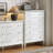 White Solid + Manufactured Wood Accent Cabinet