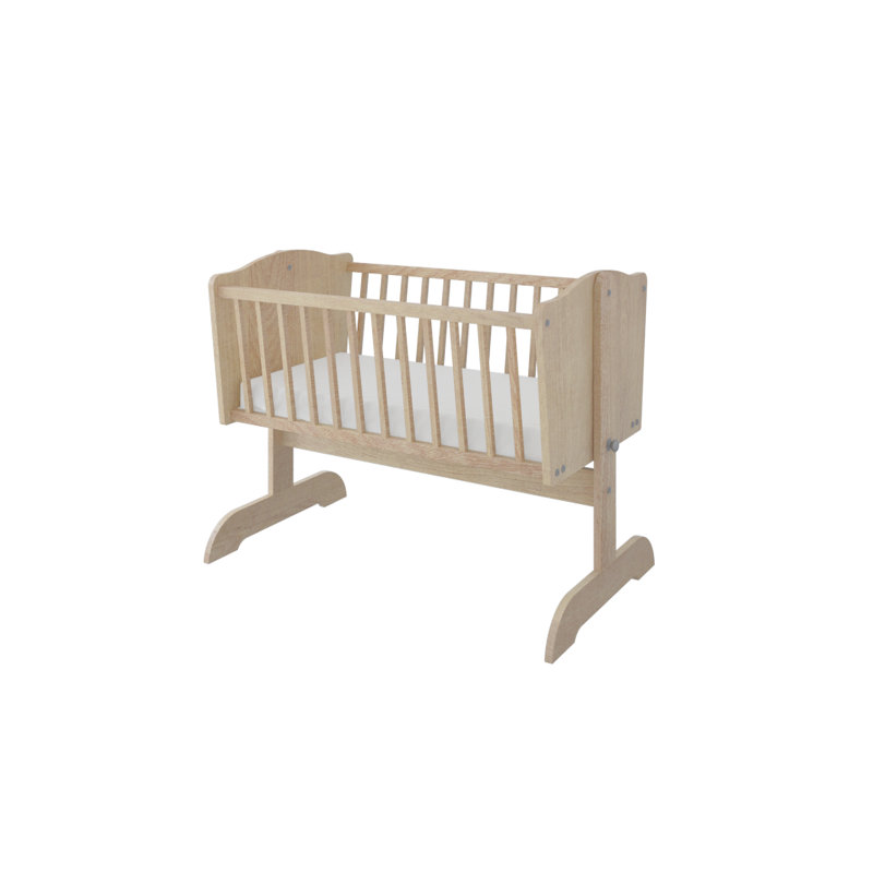 Maxi Bedside Cot with Bedding, Brown
