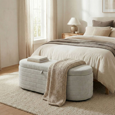 Ridwan Polyester Upholstered Storage Bench