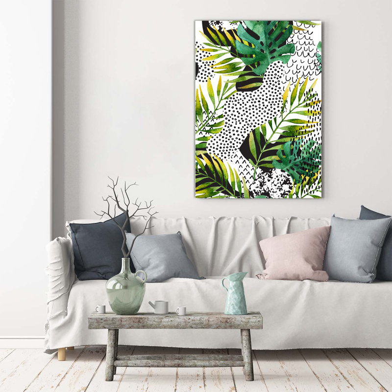 Tropical Leaves - Wrapped Canvas Print