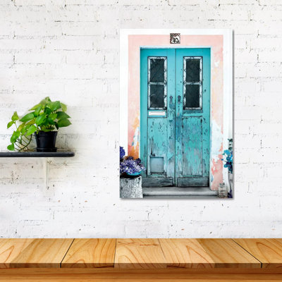 Vieille porte turquoise par Philippe Hugonnard - impression d'art graphique