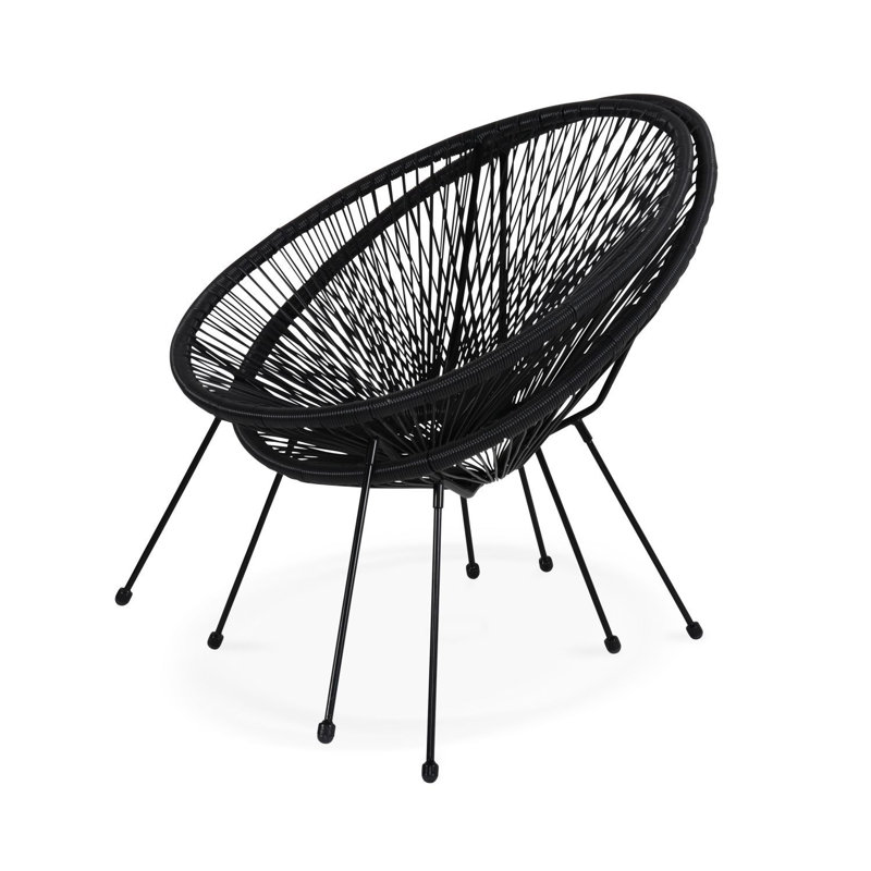 Ember Folding Deck Chair, Black