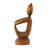 Brenae 1 - Bottle Solid Wood Wine Bottle Rack in Brown