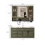 Meuble-lavabo mural 51,18 po en bois d'hévéa avec miroir-174926985