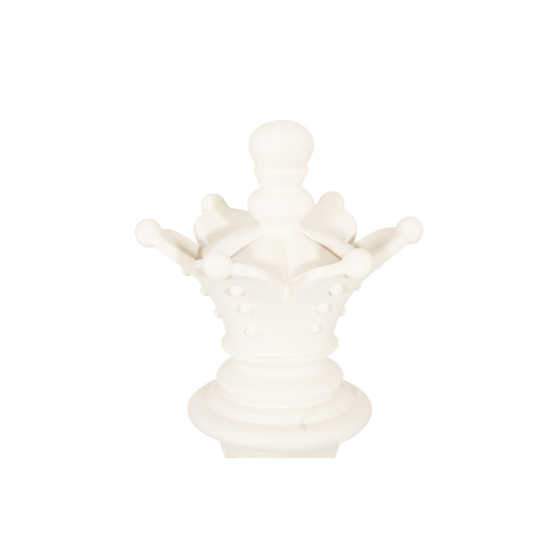 Small Cast Stone Queen Chess Sculpture, Off White