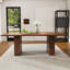 Table de salle à manger de 78 pouces de long avec base de rangement en placage de bois naturel, table de ferme rectangulaire en bois aggloméré pour 6 personnes, table de cuisine rustique moderne pour la salle à manger