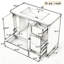 Meuble-lavabo 36 po avec lavabo 36 po, 4 tiroirs et support de rangement latéral-1465177337