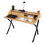 Solid Wood Top Metal Base Writing Desk