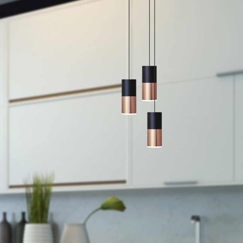 Grecia 3 - Light Cluster Pendant, Black/Copper