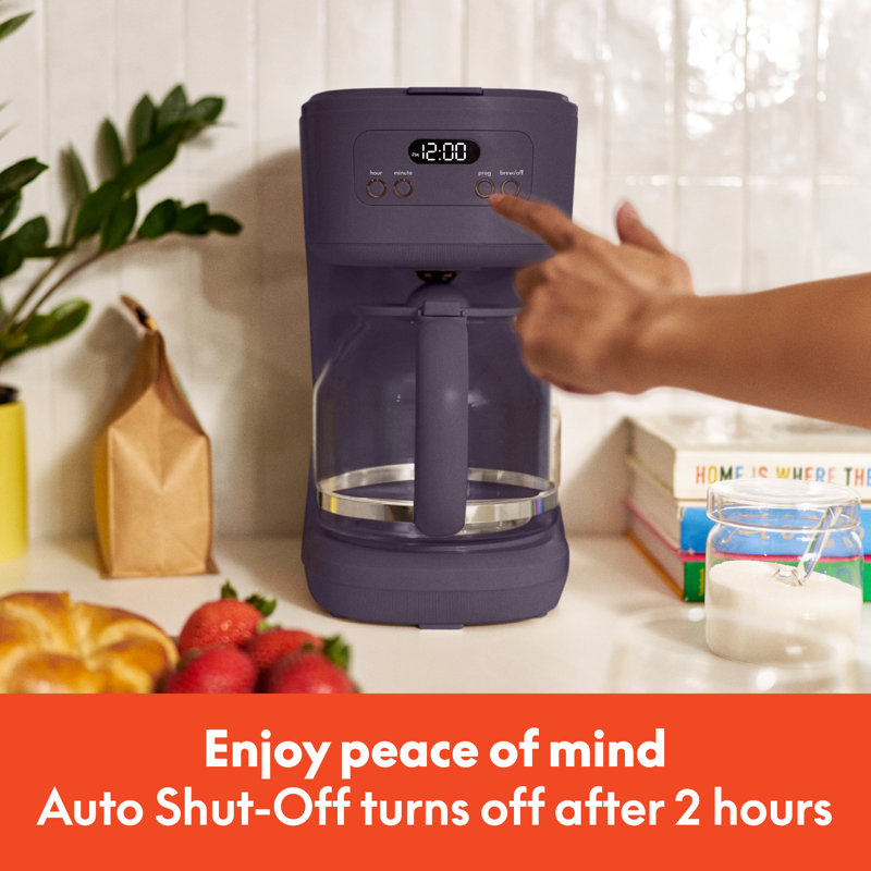 Bella 12 Cup Programmable Coffee Maker, Plum