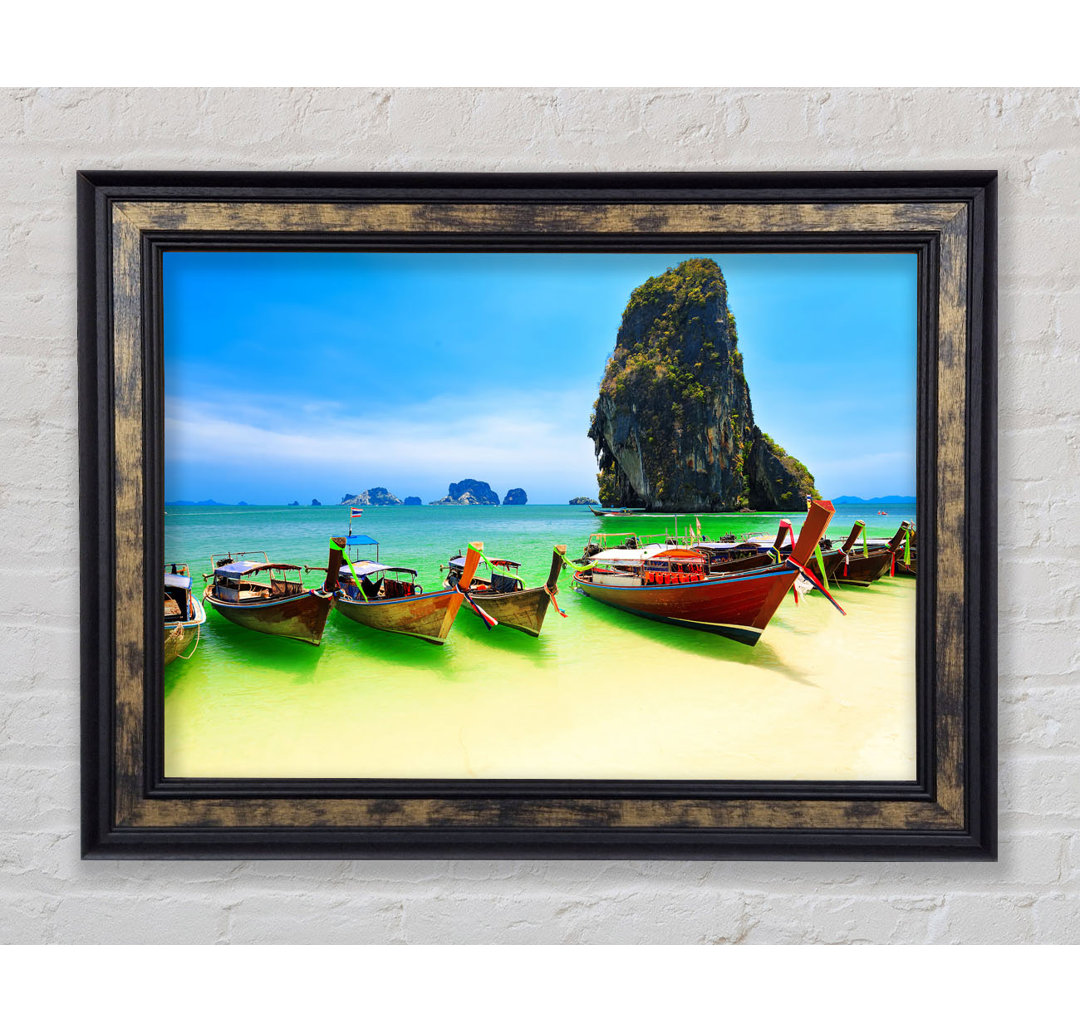 Gerahmtes Leinwandbild Thailand Boats