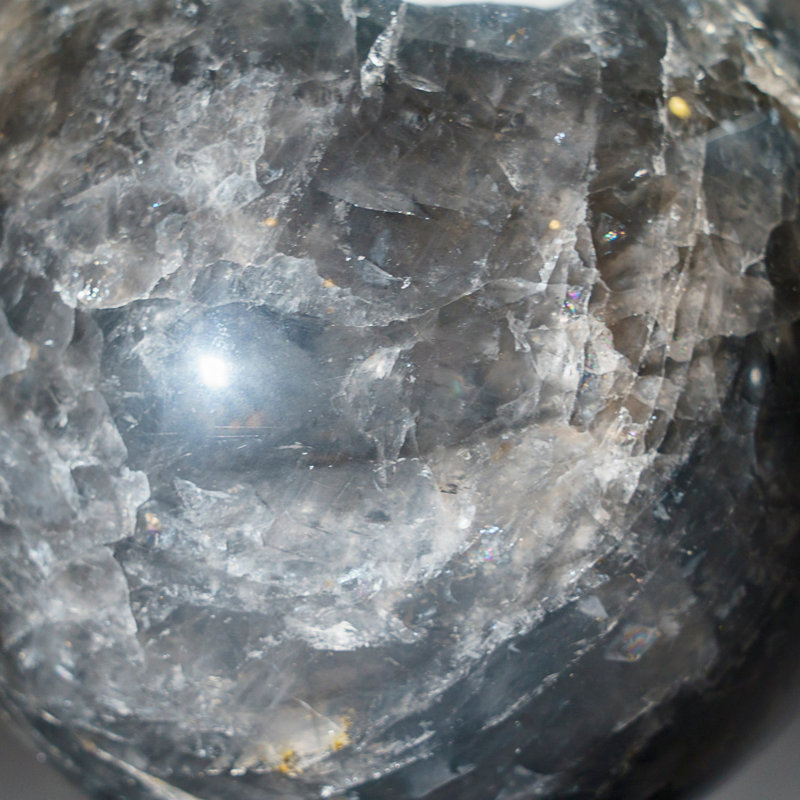 Genuine Polished Blue Quartz Sphere From Brazil (7", 13 lbs)
