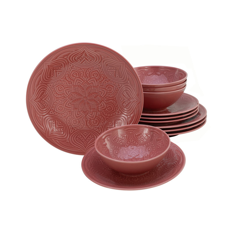 Piece Porcelain China Dinnerware Set - Service for 4