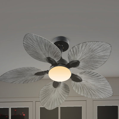 42" Tropical Smart Ceiling Fan With LED Lights And Remote/App Control