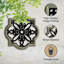 Wooden Wall Hanging Decor - 3pcs Black Floral Design Plaques