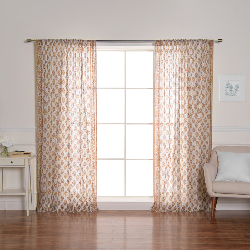 Rideaux transparents en coton Trento