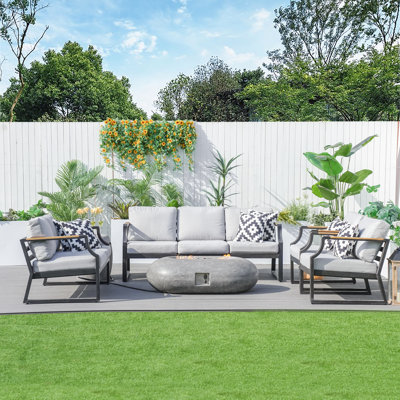 7 - Person Patio Conversation Set with Cushions