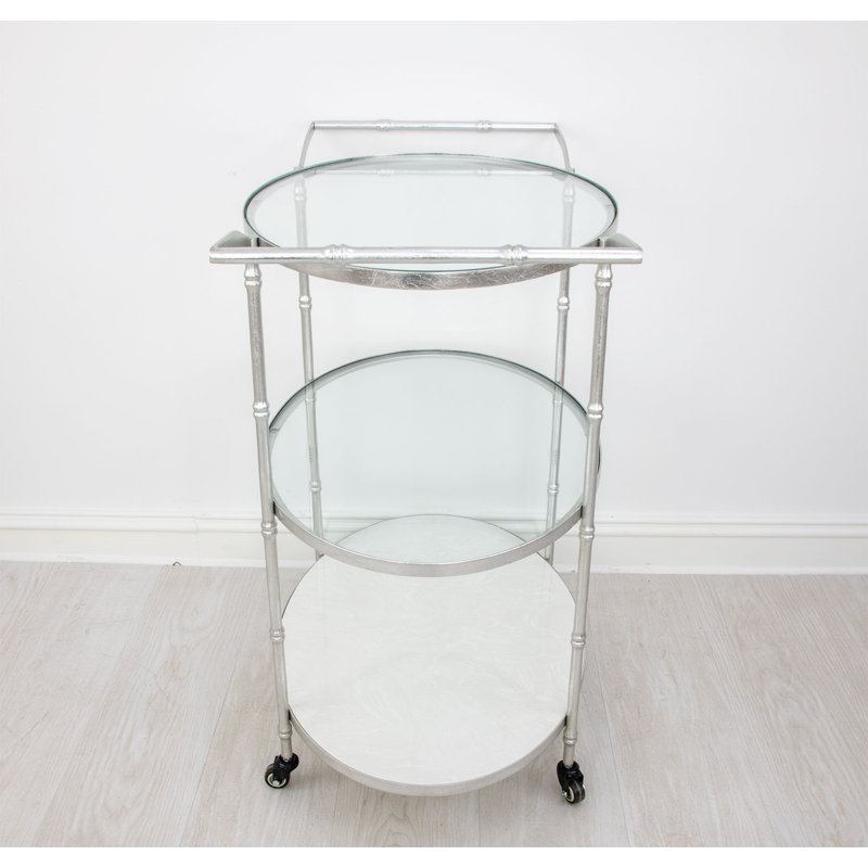 Kelly Serving Cart, Silver