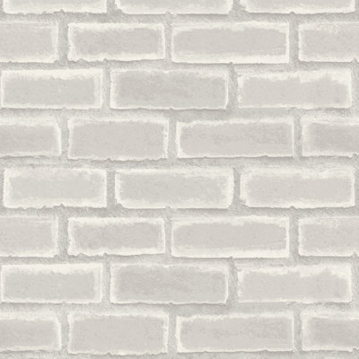 Wrigley - Papier peint craie blanche brique