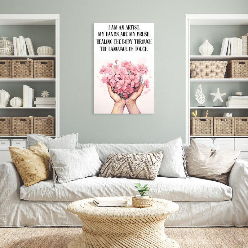 «I Am An Artist» sur toile, H 20 po x l 16 po x P 1,25 po