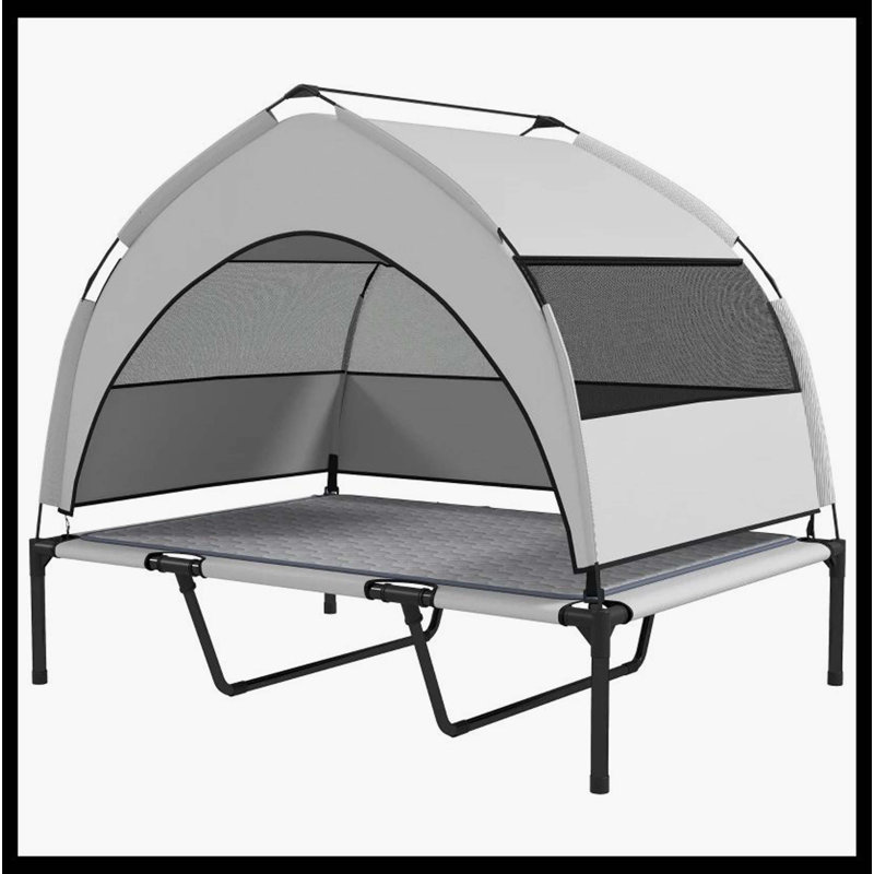Lit surélevé pour animal de compagnie, lit surélevé pour chien portable, H 37 po x l 41,7 po x P 29,9 po