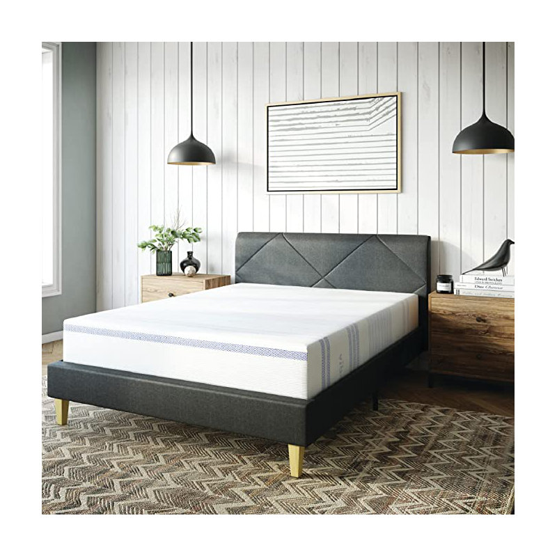 Vibe Gel Memory Foam Mattress | CertiPUR-US Certified | Bed-in-a-Box, Queen, 12"