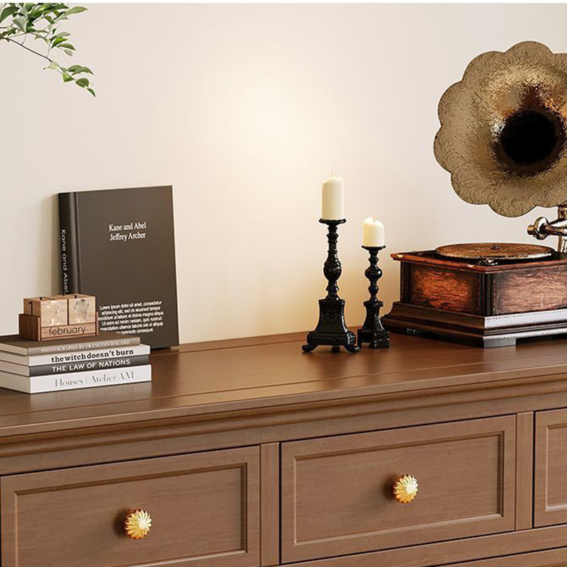 Console American Country, Bois brun foncé