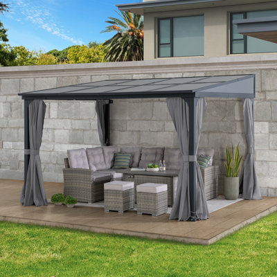 10 Ft. W x 12 Ft. D Steel Hardtop Patio Gazebo