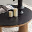 Table basse ronde en bois massif Wabi-sabi