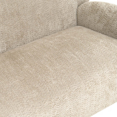 Fauteuil nordique de style décontracté, causeuse deux places, 147 cm, tissu chenille, canapé