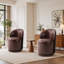 PU Leather Barrel Swivel Armless Dining Chair-282501240