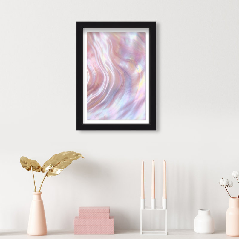 Iridescent Wave Framed Graphic Art, 16.5"H x 11.5"W, Black Shadowbox