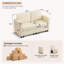 Canapé modulaire en similicuir - fauteuil d'appoint, causeuse et canapé à 3 places-130060823-130060825