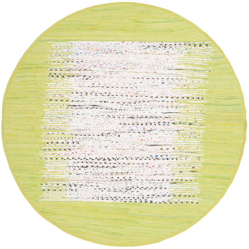 Paynter Hand Woven Cotton Solid Color Rug, Round 6'