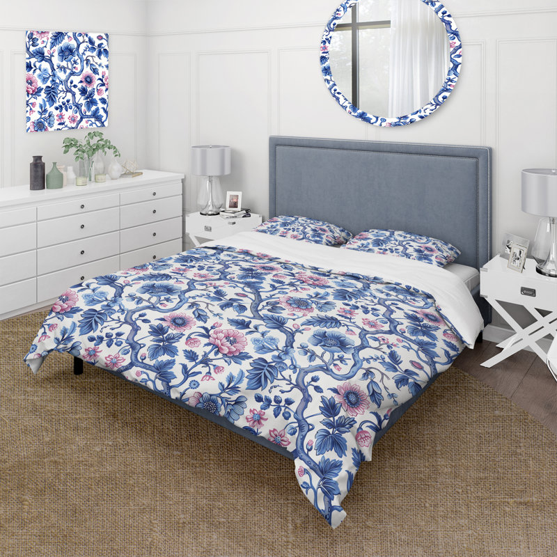 Ensemble de housse de couette Traditional, Housse de couette pour grand lit et 2 taies décor