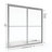 Deluxe 50 in. W x 58.5 in. H Bypass Framed Tub Door with Patterned Glass and Header-14170969